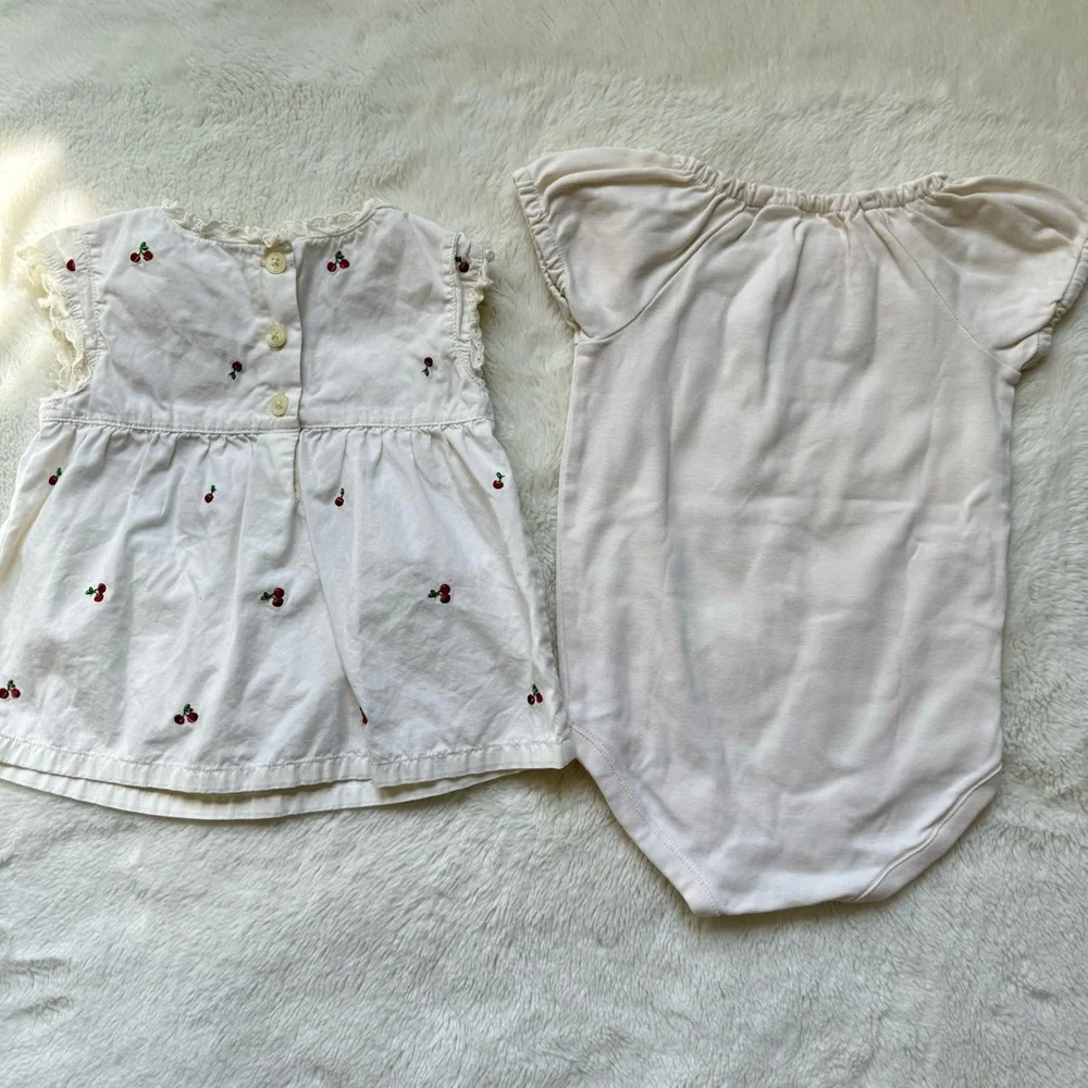 Gymboree Baby Summer Cherry‎ Top & Aloha Onesie Bundle Size 6-12months EUC